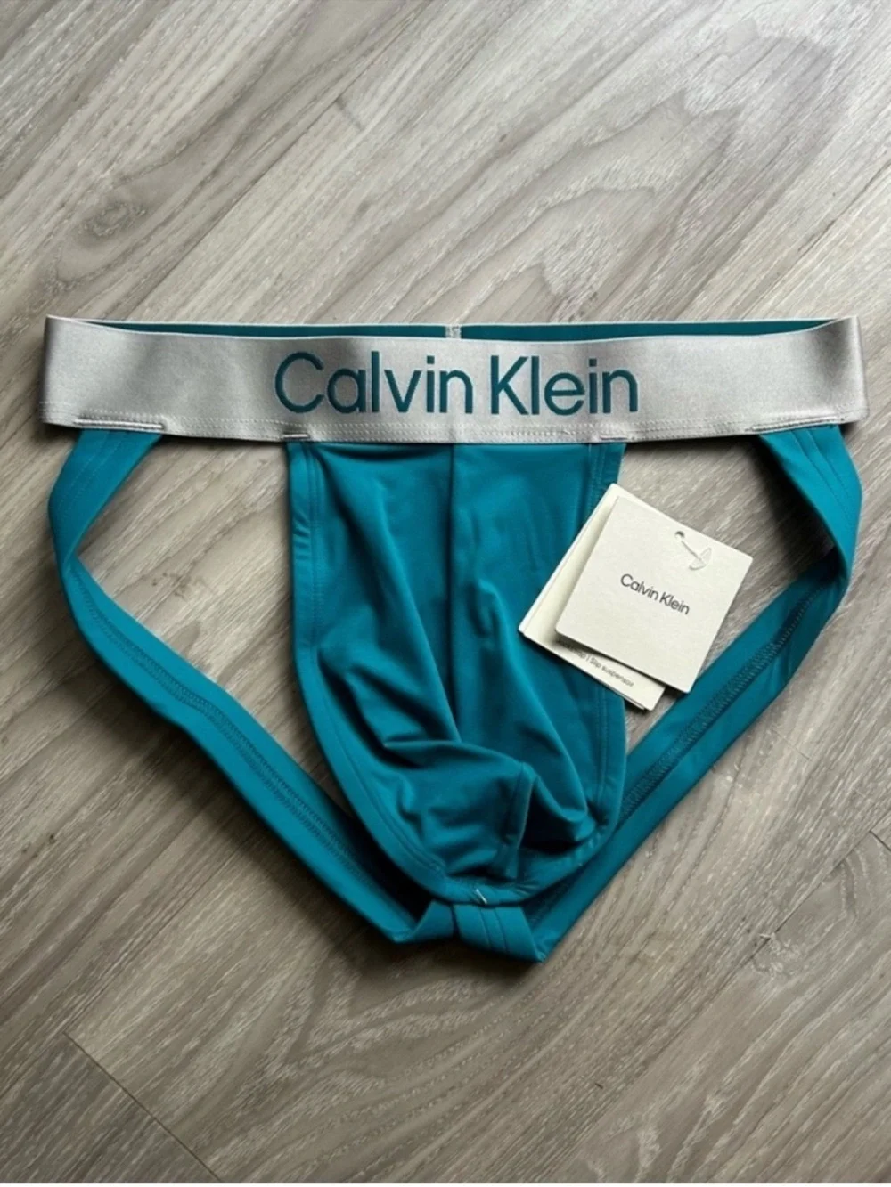 Calvin Klein | Brushed Microfiber Stretch Jock Strap in Teal Marine (Small)